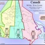 Map of Canadian Time Zones